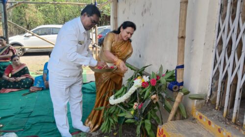 राटा पूजा के साथ श्री रामनवमी महोत्सव का शुभारंभ, यजमान वी. रामा राव ने सपत्नीक की पूजा-अर्चना