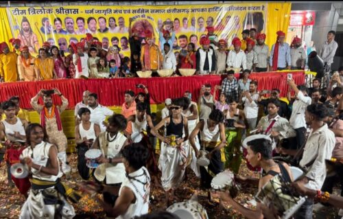 भगवान परशुराम शोभायात्रा का टीम त्रिलोक श्रीवास्- धर्म जागृति मंच व सेन समाज ने किया ऐतिहासिक स्वागत,,